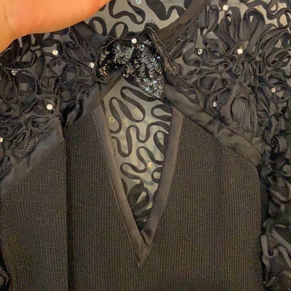 Vintage Knit El Ana Collection Cocktail Dress M - Picture 7 of 13